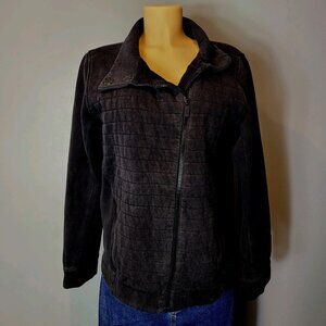 Lululemon Jacket Womens Sz 12 Fleece To Be True Black Activewear Zip Up Black